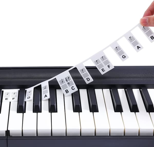 INF Avtakbare piano- og keyboardetiketter, 88 tangenter