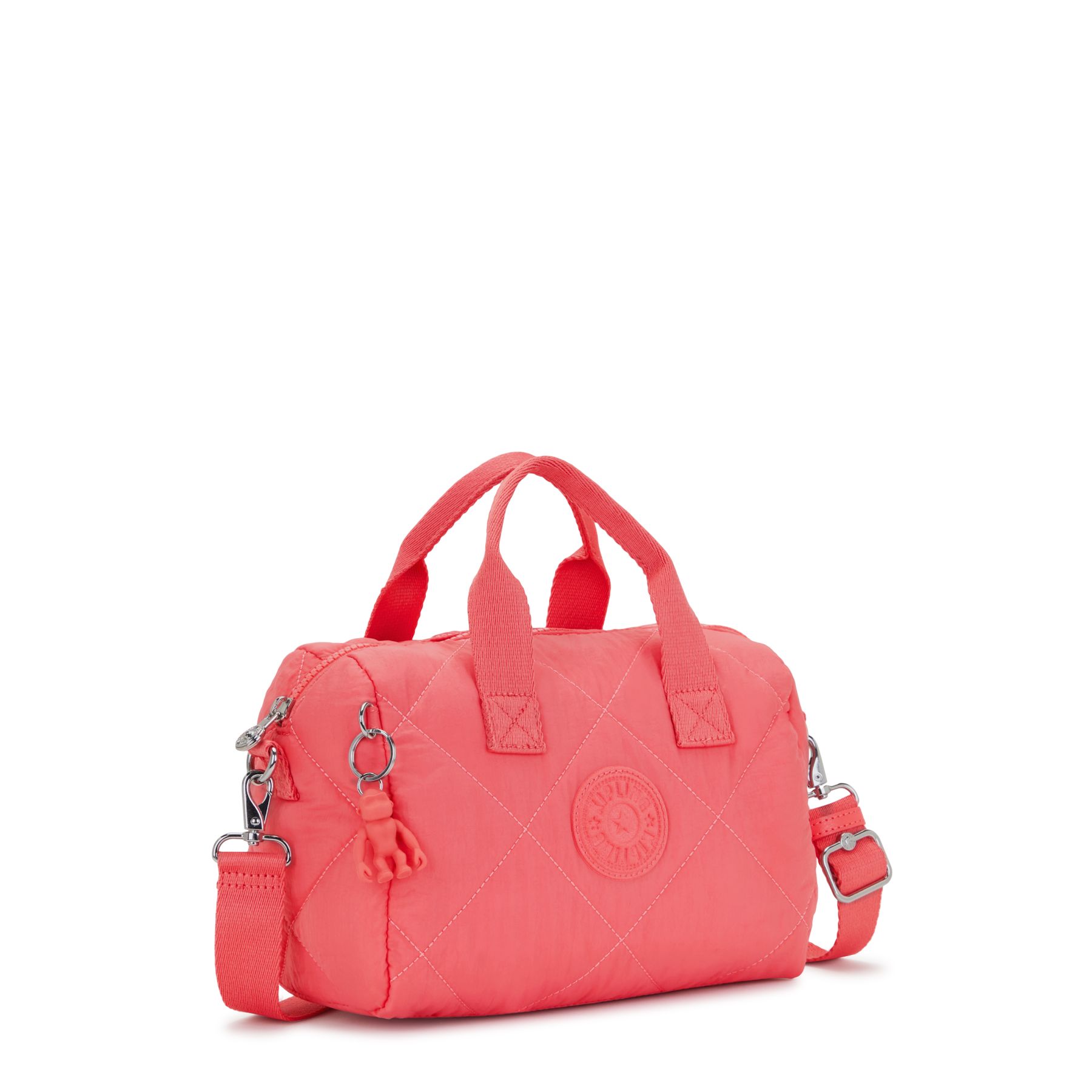 BINA M Sac à main de taille moyenne avec bandoulière ajustable amovible - Cosmic Pink Quilt