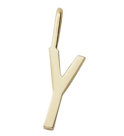 Design Letters Anhänger für Halskette - Y - 18 Karat vergoldet
