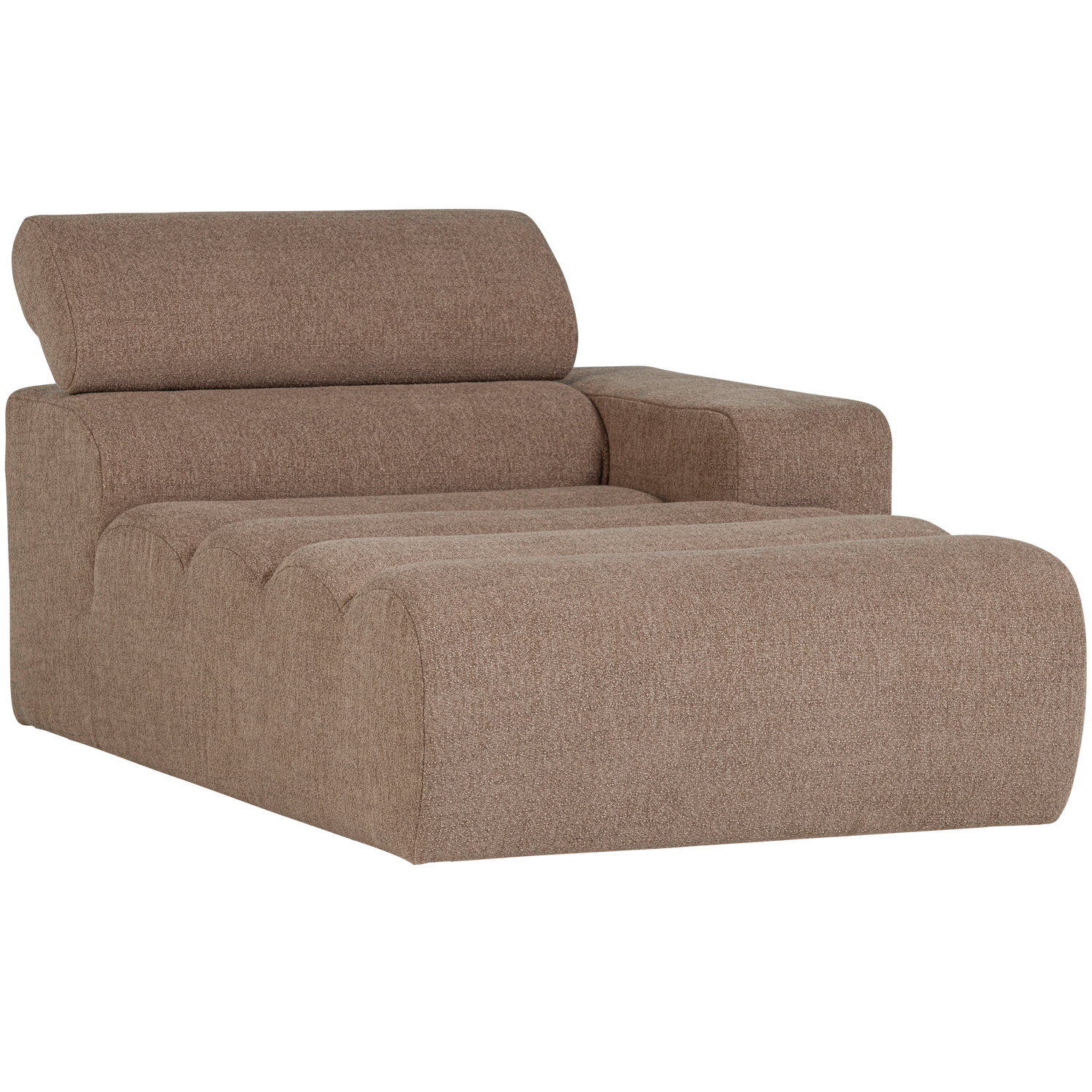WOOOD Novi Chaise Longue Element Arm Rechts - Polyester - Taupe