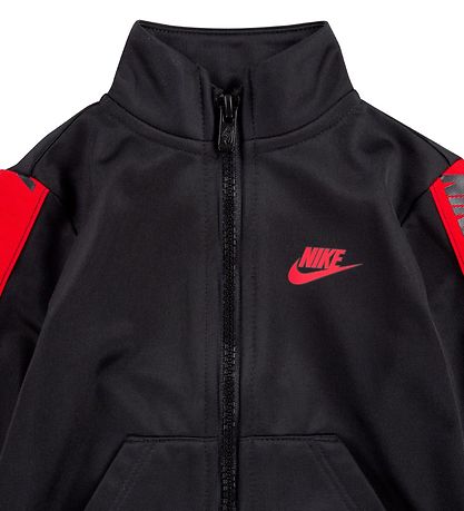 Nike Trainingsanzug - Cardigan/Hosen - Schwarz m. Rot