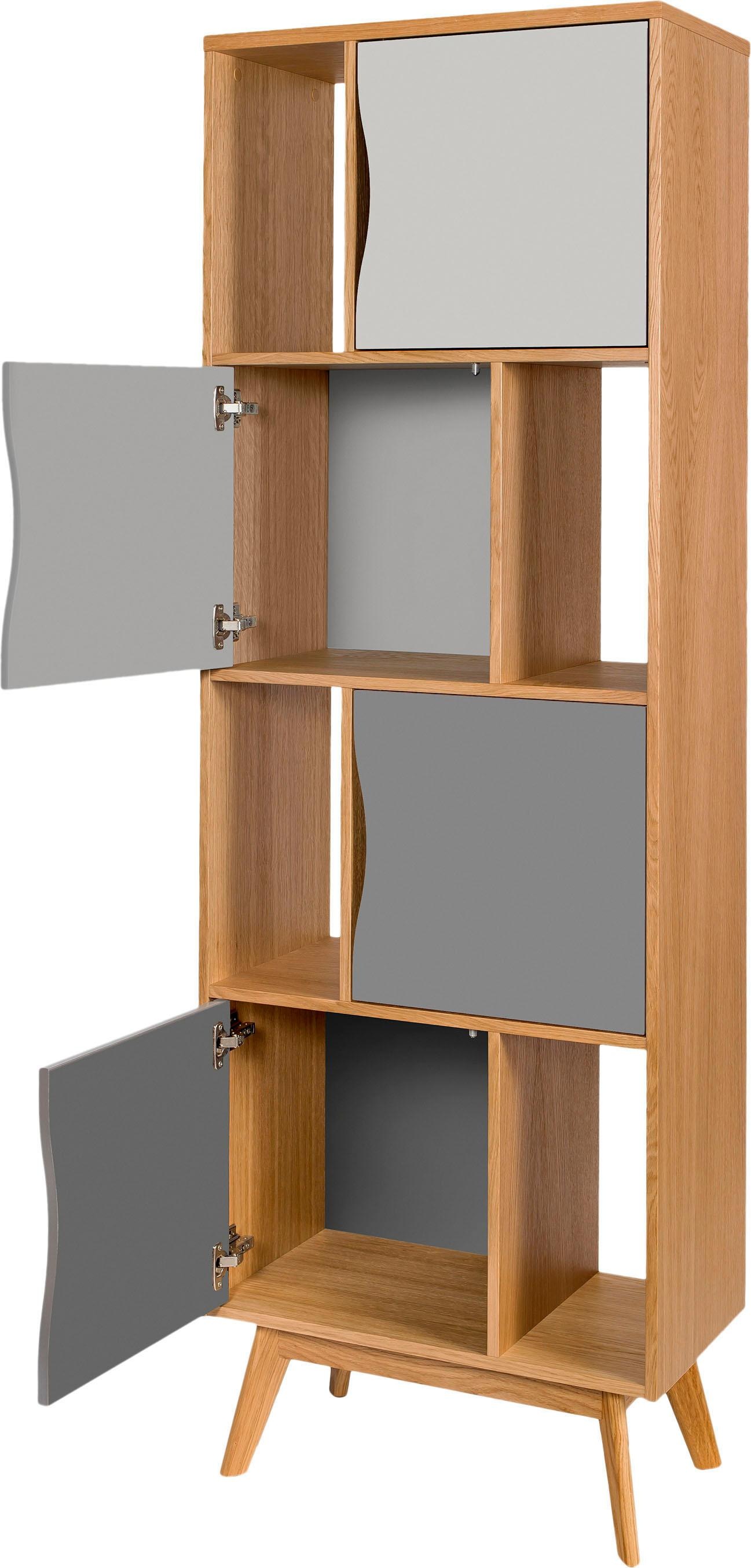 Woodman Bücherregal »Avon« Höhe 191 cm, Holzfurnier aus Eiche, schlichtes skandinavisches Design