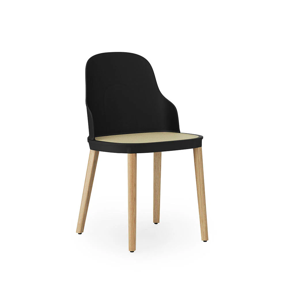 Normann Copenhagen  Allez stol, fletsæde - sort/egetræ