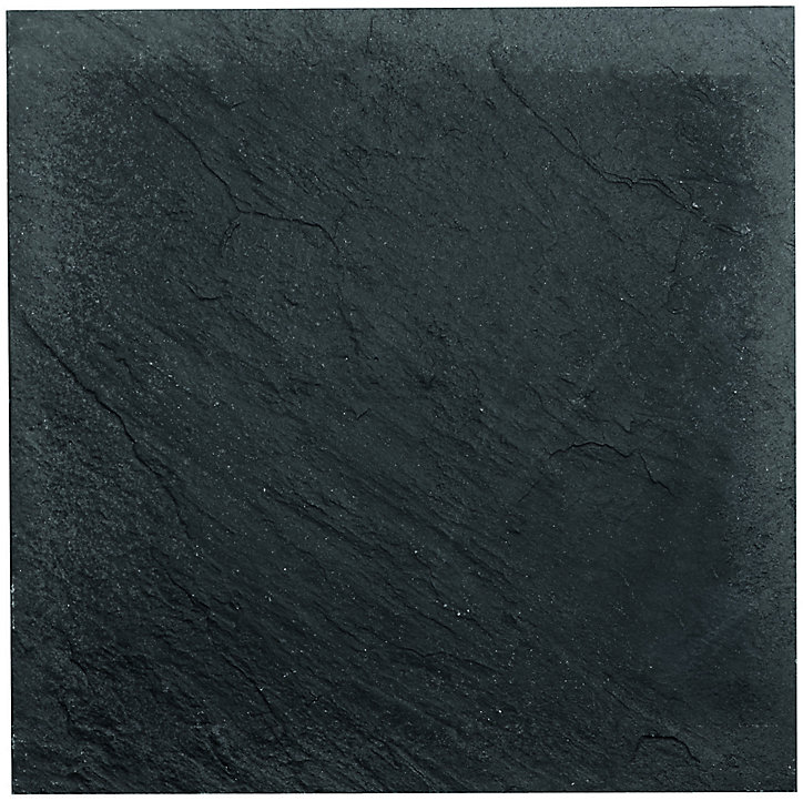 Dalle béton effet ardoise L. 50 cm x l. 50 cm gris anthracite