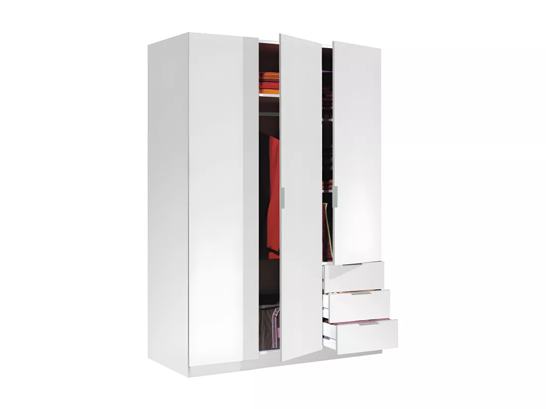 Armoire 3 portes + 3 tiroirs L121 x H180 cm