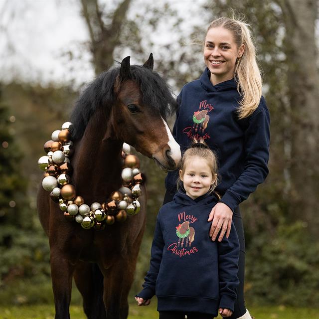 Kersttrui Epplejeck EJCMerry Christmas Hoodie Kids Donkerblauw