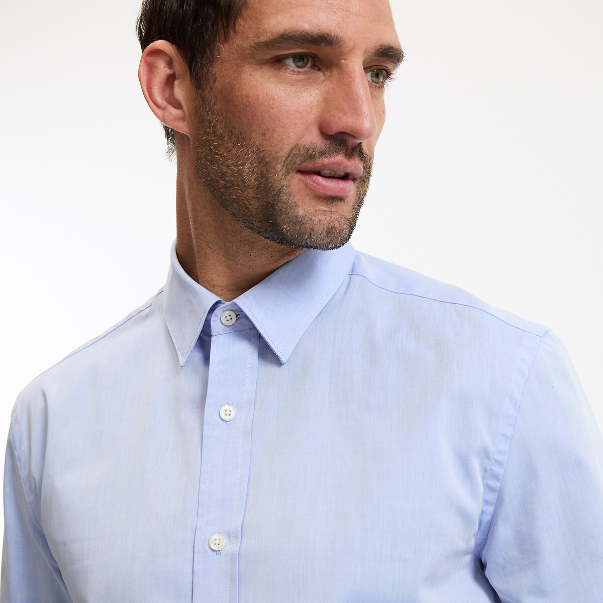 COLEÇÕES LA REDOUTE<br>Camisa justa de algodão