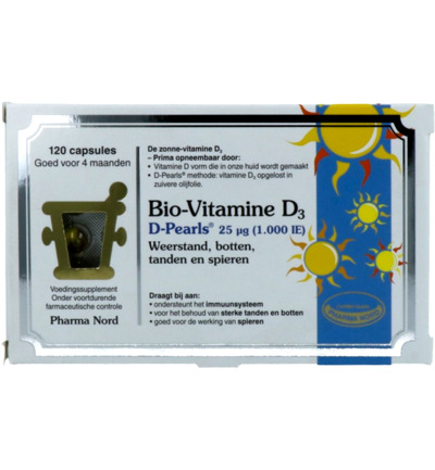 Pharma Nord Bio Vitamine D3 25mcg 1000IE (120 capsules)