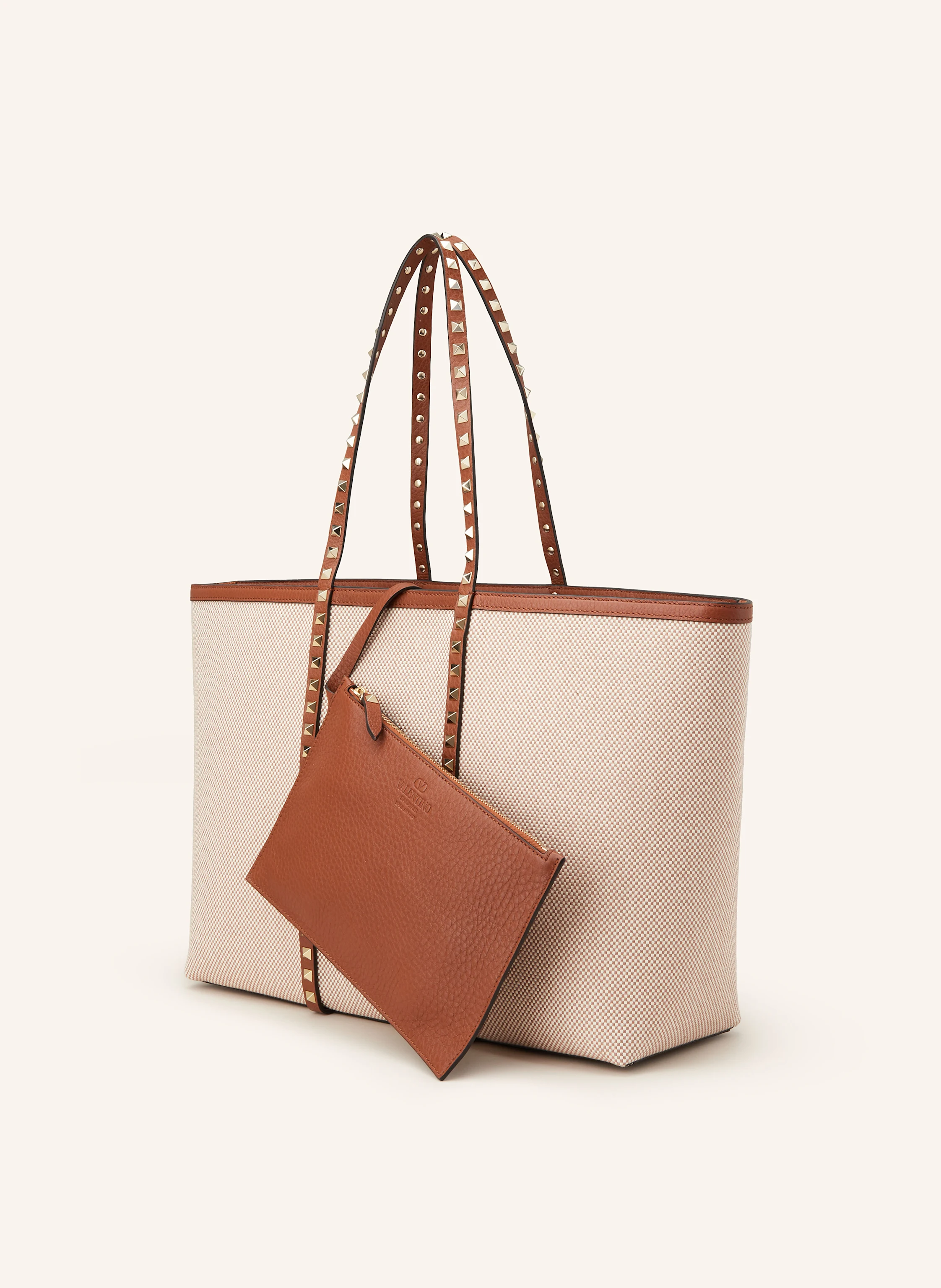 VALENTINO GARAVANI Shopper ROCKSTUD mit Pouch und Nieten