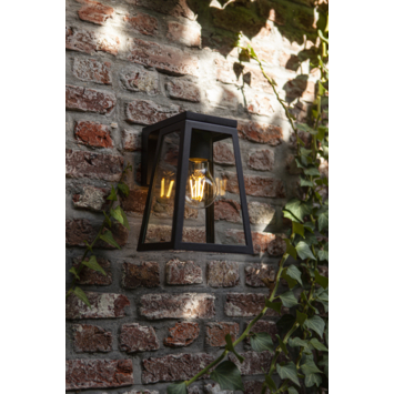 Lutec solar buitenwandlamp Fia mat zwart