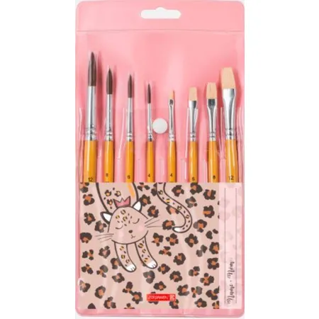 BRUNNEN Schulpinsel 8er-Set Sweet Wild Cat