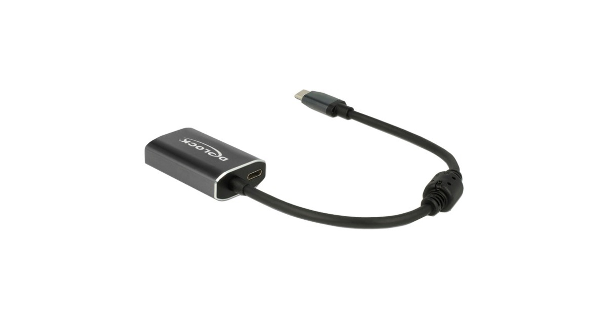 DeLOCKUSB-C (male) > Mini DisplayPort (female) met PD functie adapter  (Donkergrijs, 0,2 meter)