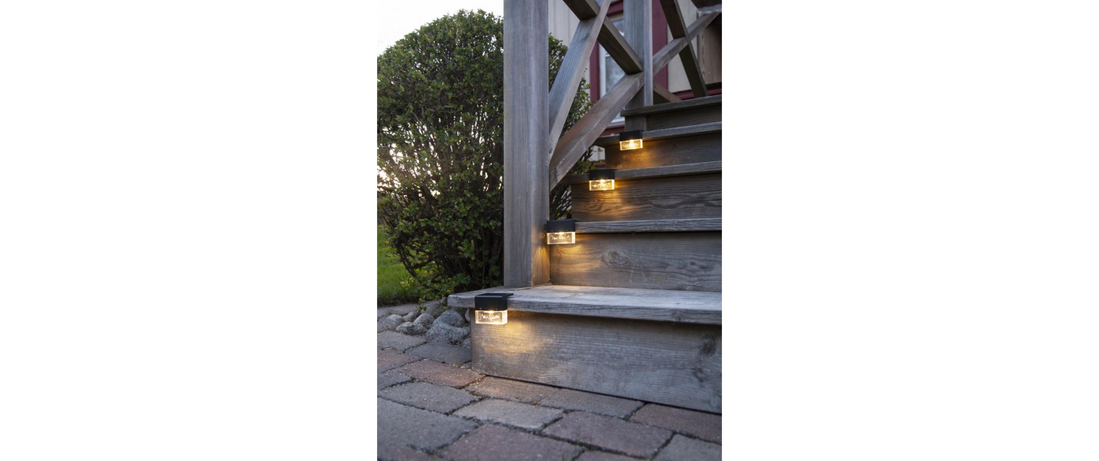 Gartenlicht Solar Wandlaterne Bubbly Fence, 4 StückSolarleuchte