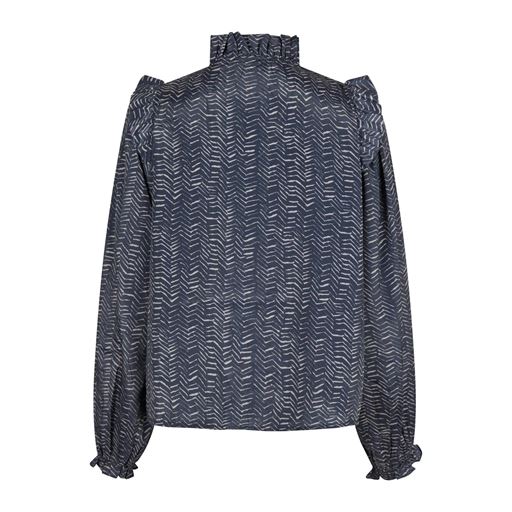Neo Noir Gemmi Zigzag Duo Bluse, Midnight Blue, 36