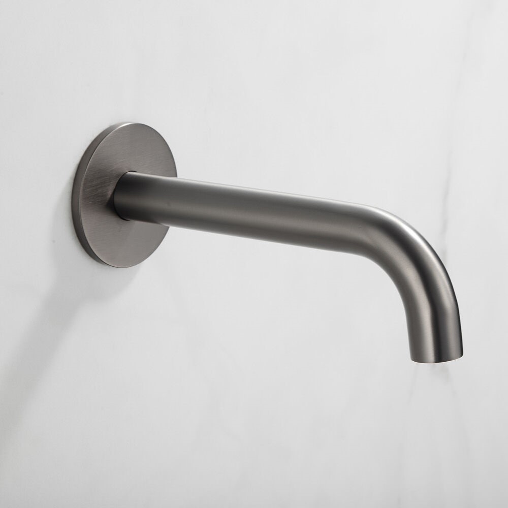 Saniclear Plus Curved inbouw badkraan met 20cm uitloop verouderd ijzer - gunmetal