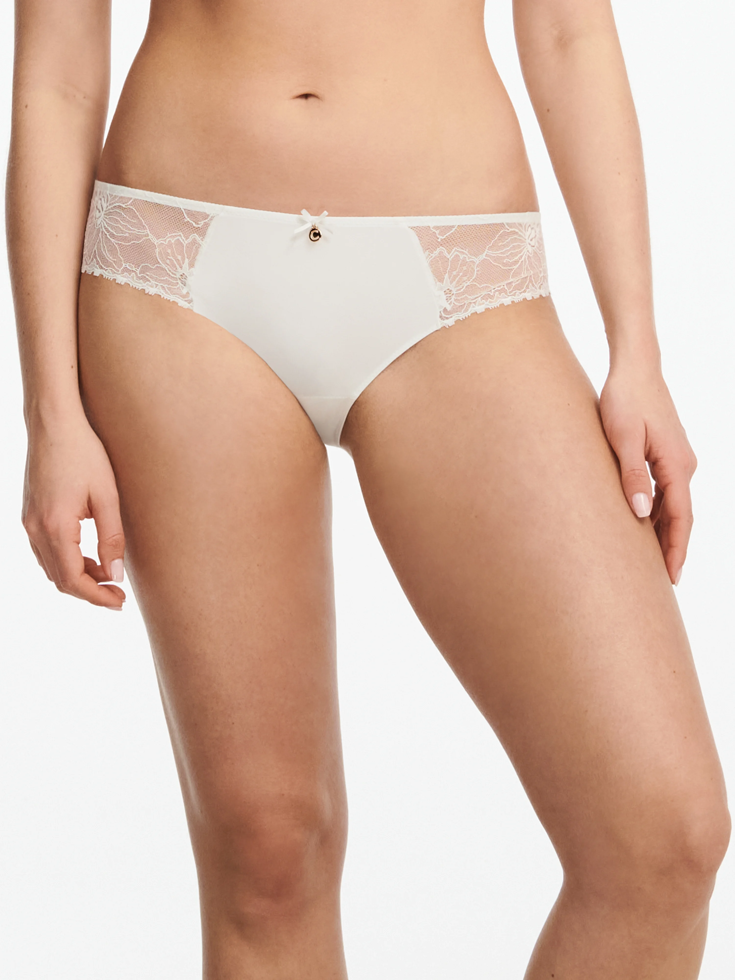 ORCHIDS - Slip avec dentelle de leavers | Beige