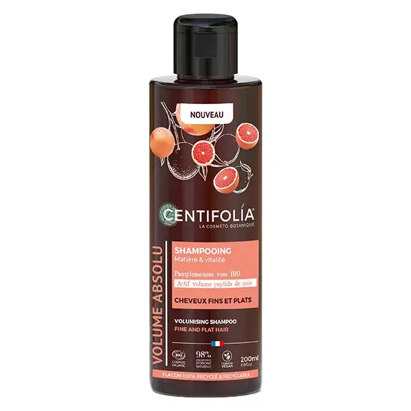 Shampoo Centifolia Absolute Volume para Cabelos Finos e Sem Volume, Orgânico, 200ml
