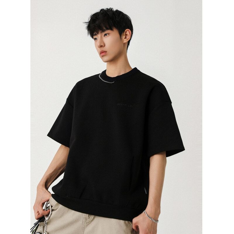VEAZ - Effen T-shirt met korte mouwen en ronde hals