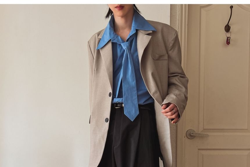 SeoulPop - Unisex effen losse blazer