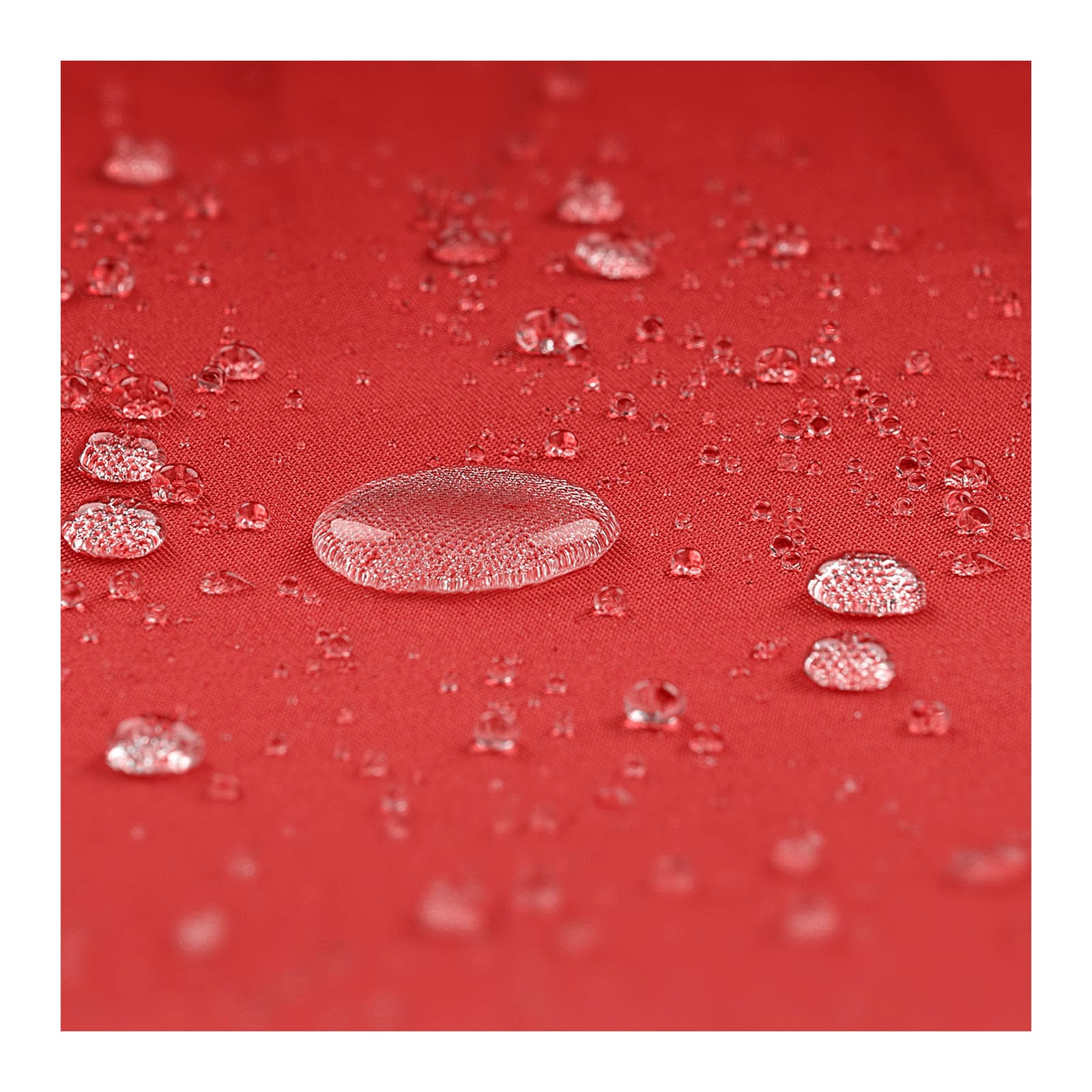 Demi parasol pentagonal 270 x 135 cm jardin rouge