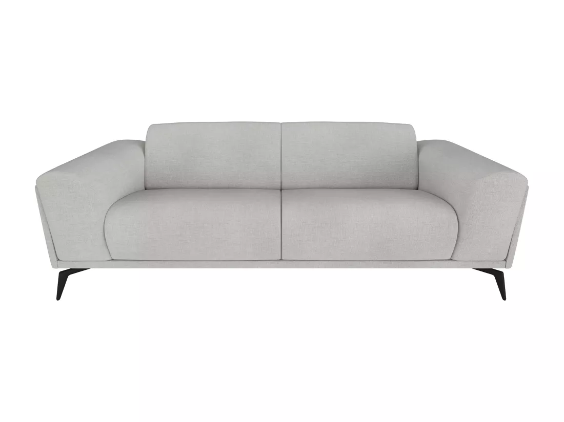 Canapé 3 places en tissu gris clair VUSARI