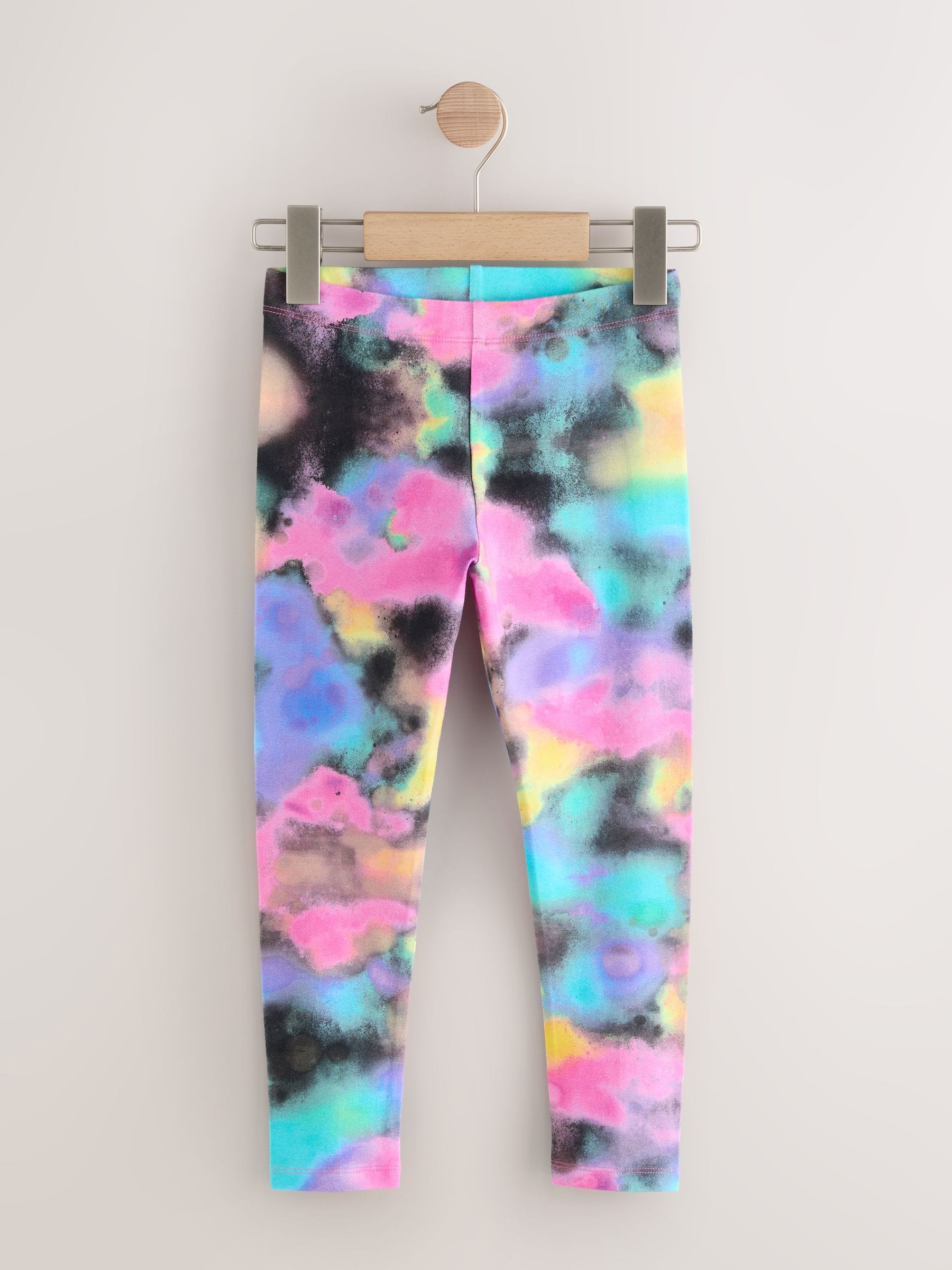 Zwart Roze Meerkleurig Spetters - Verpakking van 5 leggings (3-16 jr)