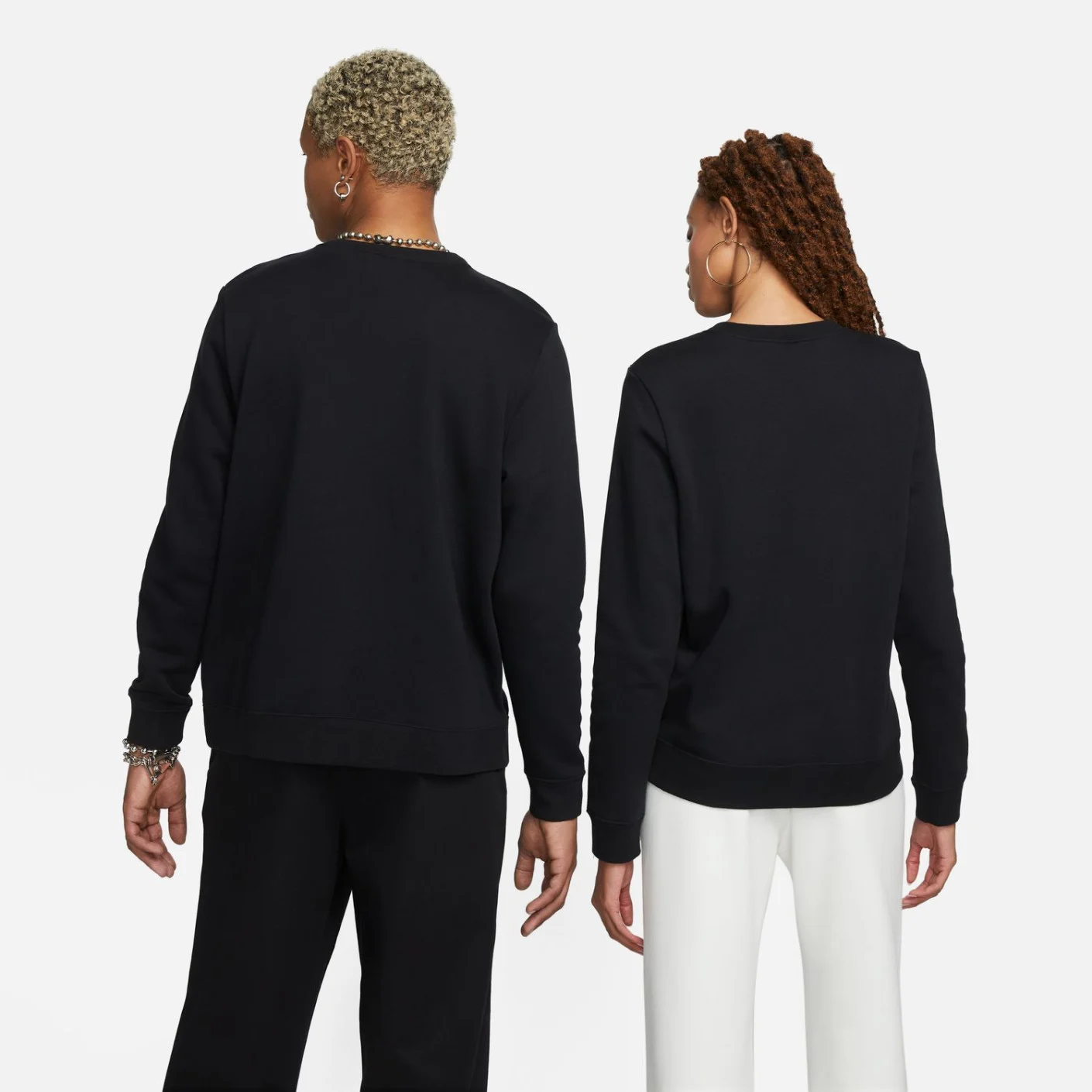 Nike Sportswear Club Fleece Sweater Dames Zwart Wit