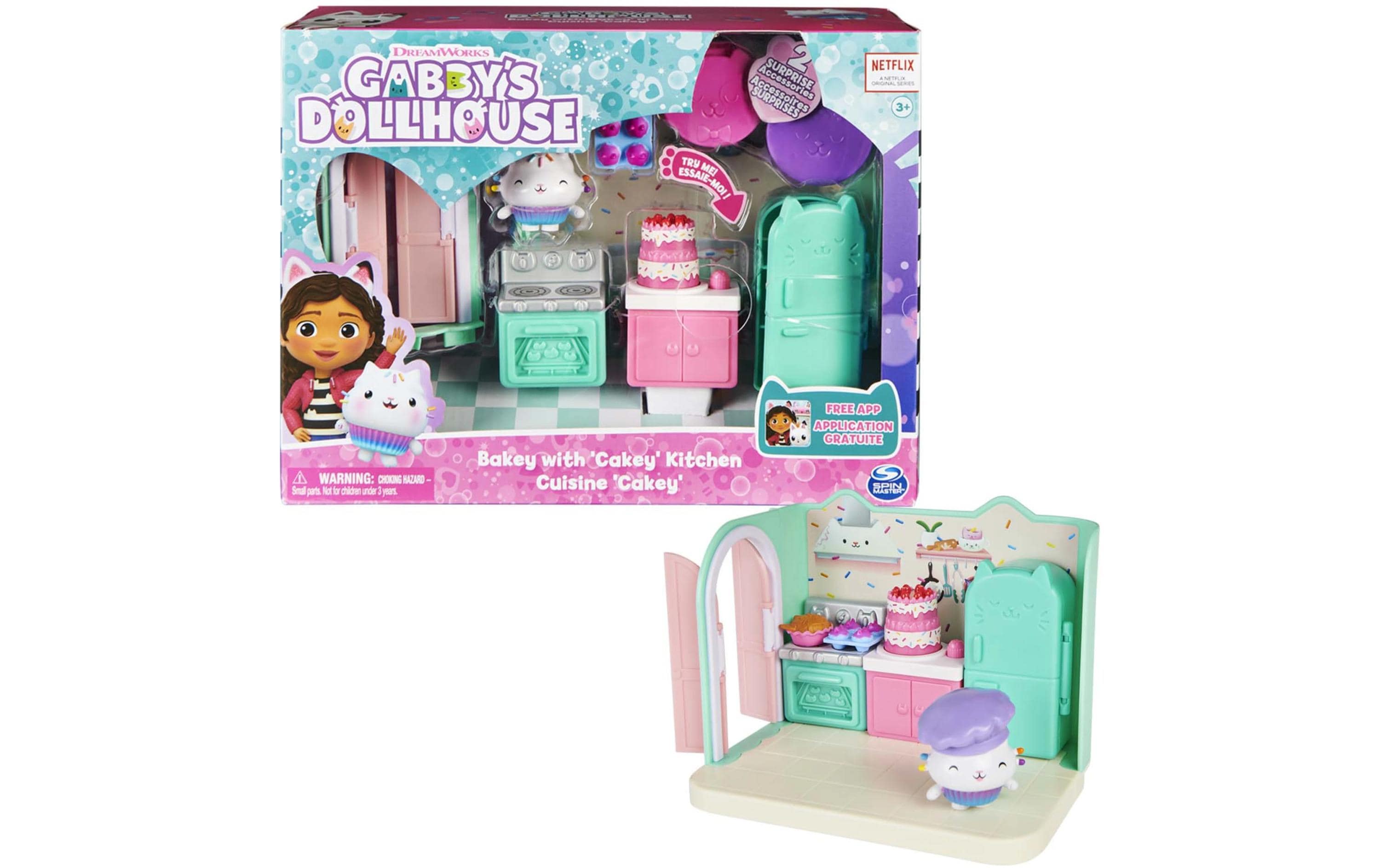 Gabby's Dollhouse Cakey's Küche Deluxe RoomsDeluxe 'Bakey with Cakey'-Küche und Kuchi-Katzenfigur