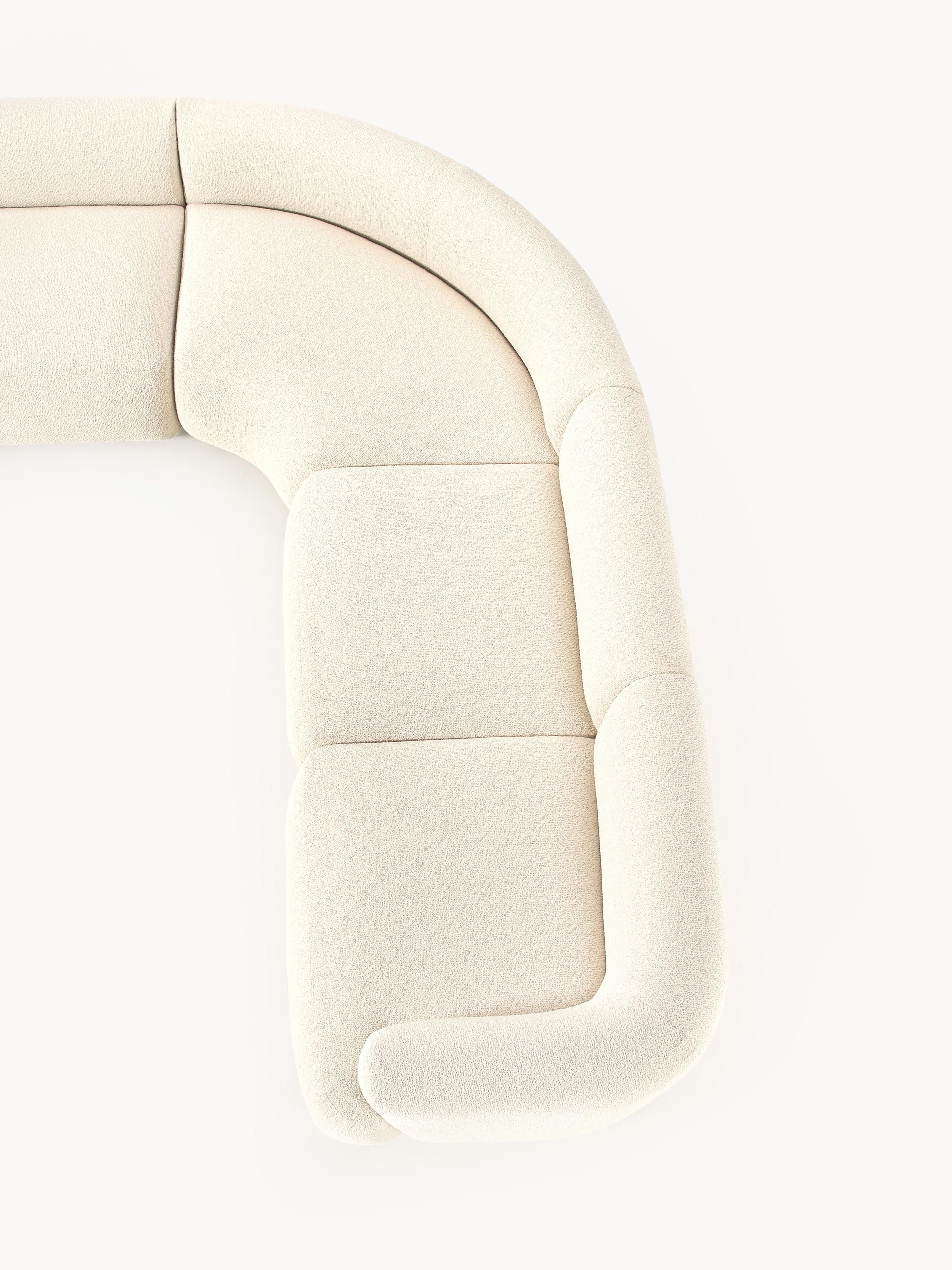 Modulaire bouclé hoekbank Sofia (4 zits)