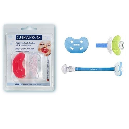 CURAPROX-Schnuller mit Halter CMPH 201/202