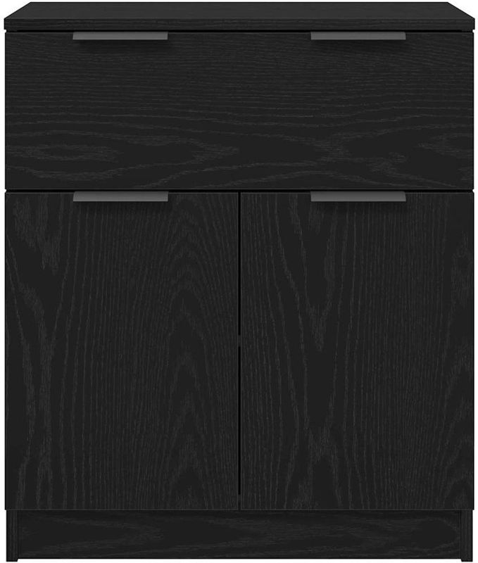 vidaXL - Dressoir - Zwart - Bewerkt Hout - 60x30x70 cm