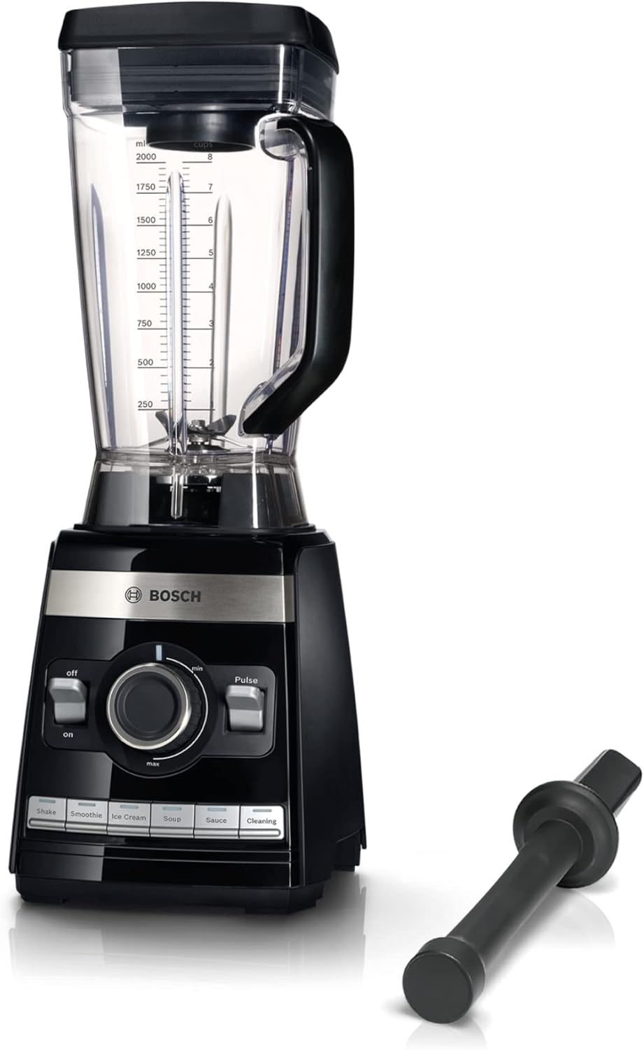Bosch Standmixer, Hochleistungsmixer, Smoothie Maker, 45,000 U/min, 1600 W, Highspeed, 6-Klingen-Edelstahlmesser, 2,5l Tritan-Mixbehälter, 6 Programme, einfache Reinigung, VitaBoost MMBH6P6BDE