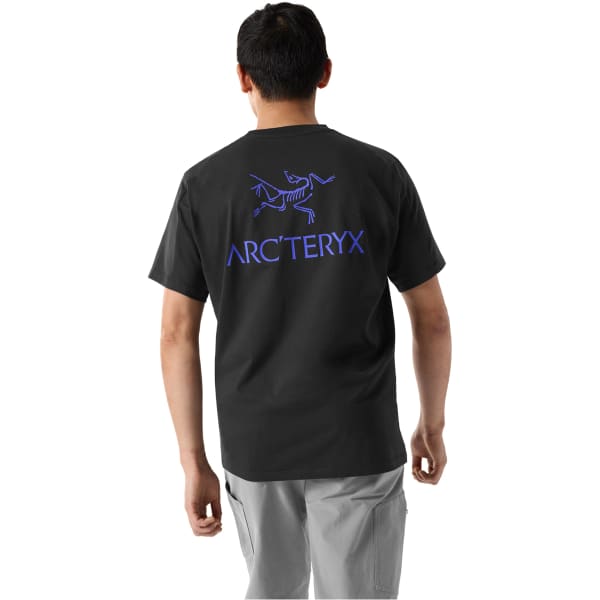 T-shirt randonnée ARC'TERYX KRAGG SL COTTON BIRD WORD SS M BLACK / ELECTRA