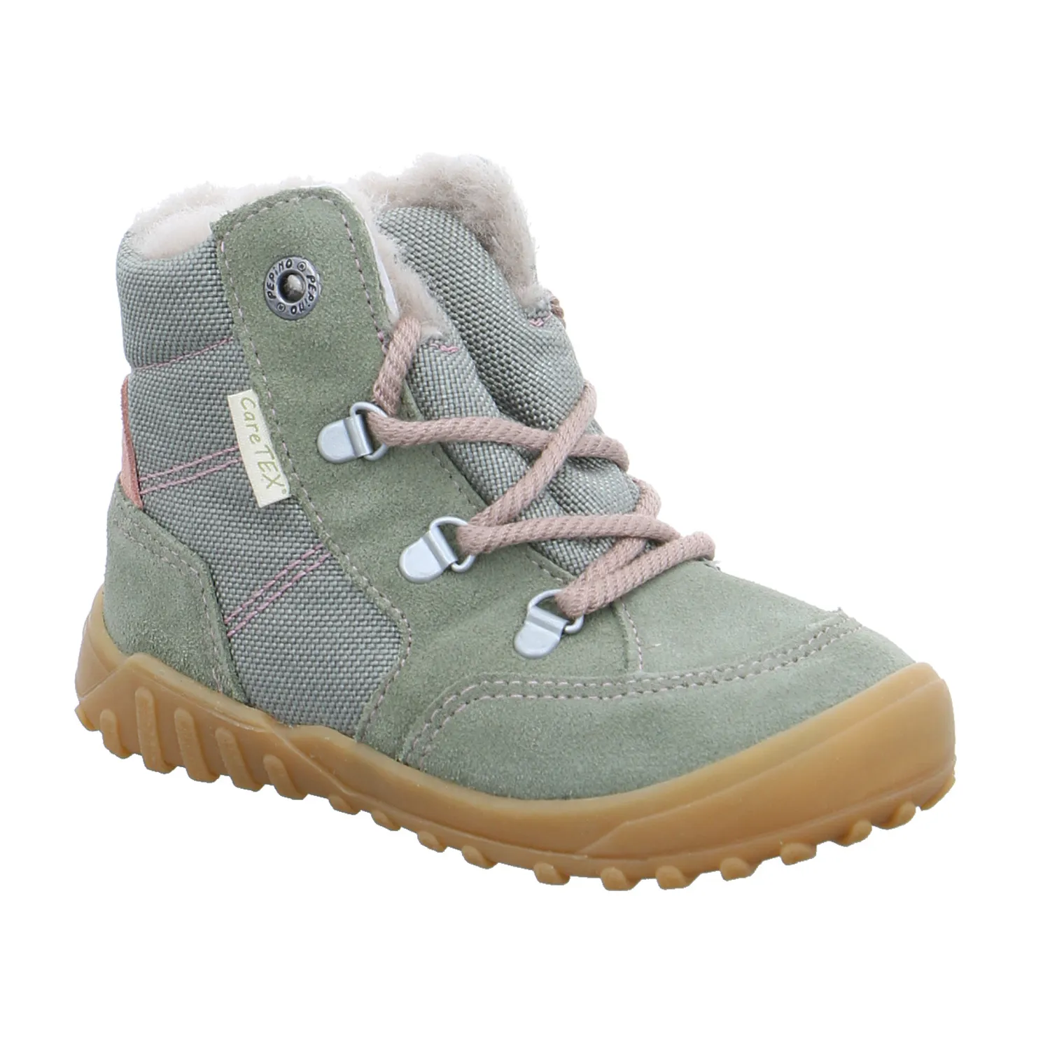 PEPINO Kleinkinder-Winter-Bottine Pastelgrün Leder  Bottine