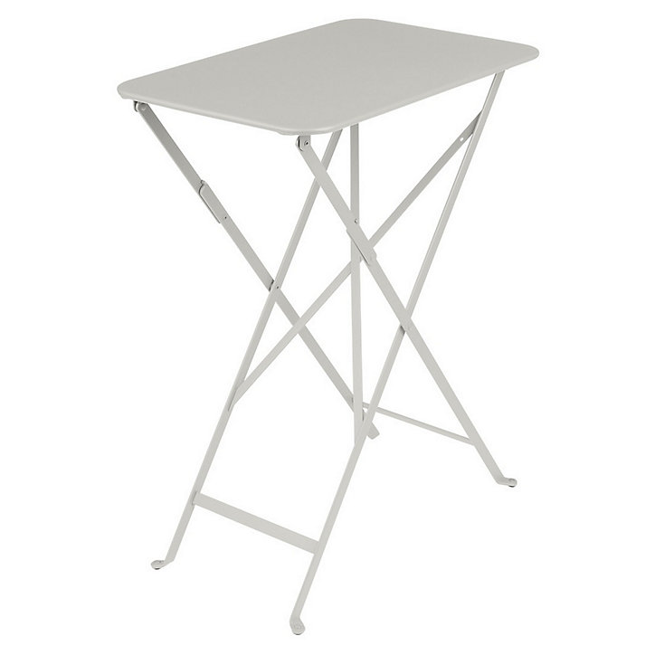 Table de jardin pliante Bistro en métal coloris gris argile L.57 x l.37 x H.74 cm