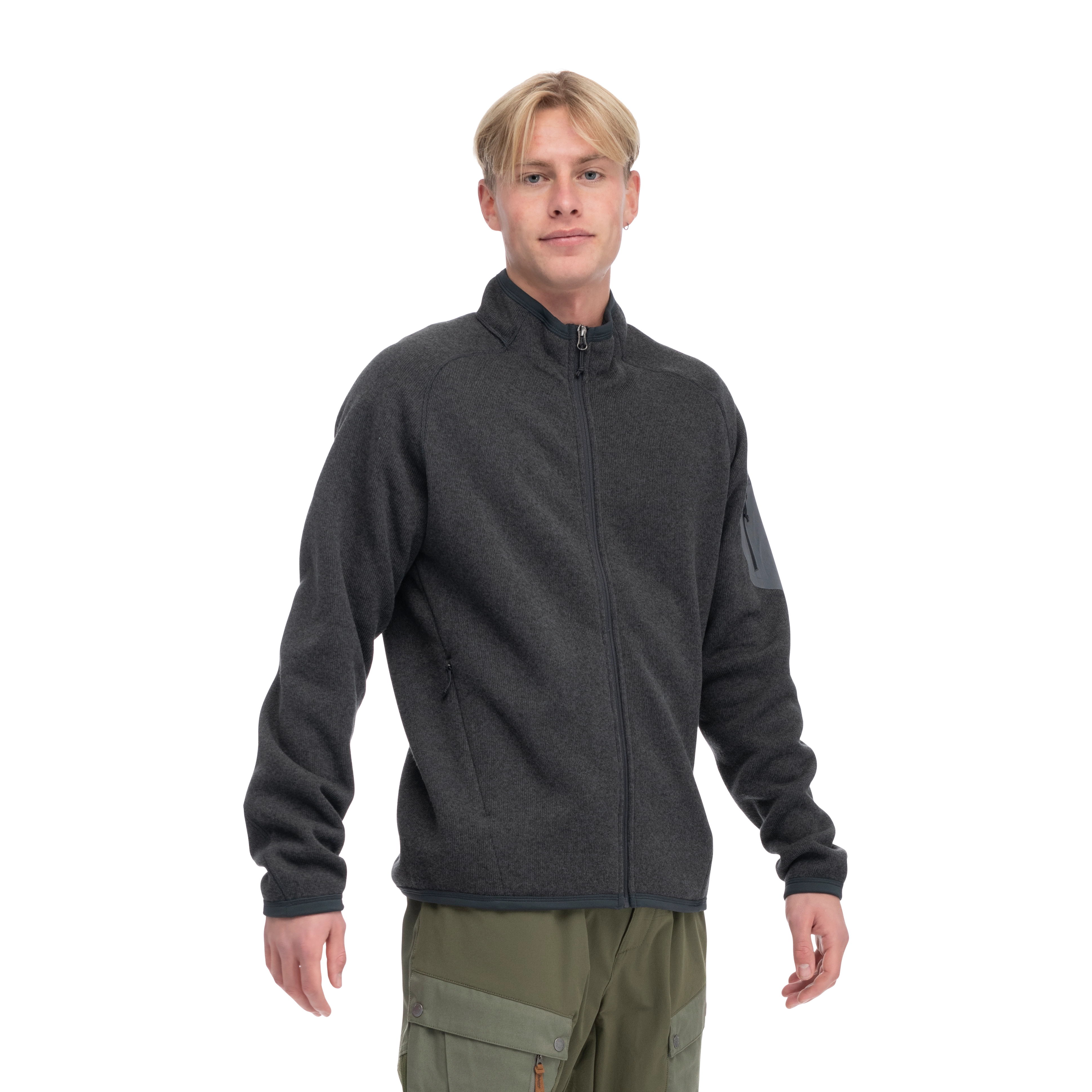 Kamphaug Knitted Jacket Dark Shadow Grey