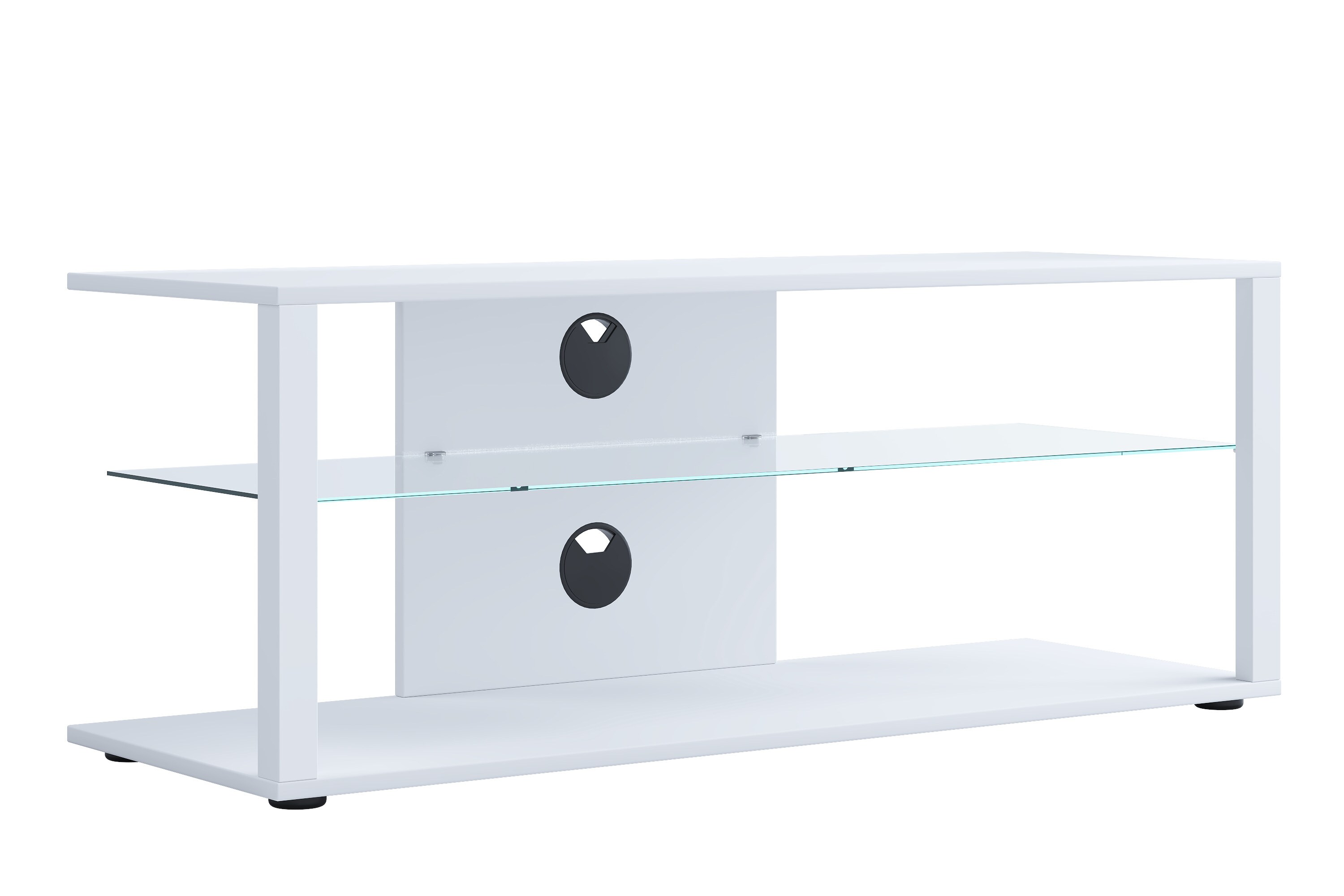VCM Holz TV Lowboard Fernsehschrank Rack Konsole Möbel Fernsehtisch Fernseh Phono Glas Folas XL