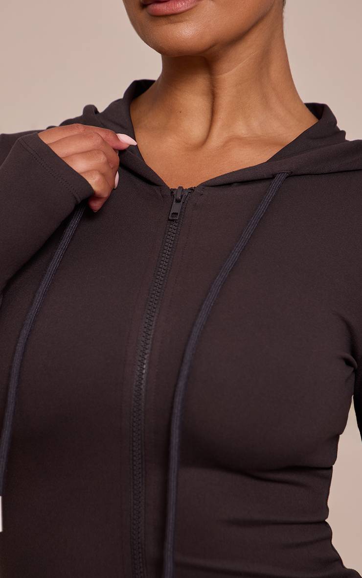 Charbon Sweat À Casynthétiqueche Zippé Sculptant Shape