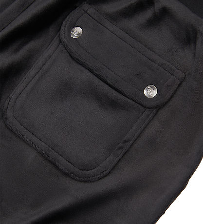 Juicy Couture Velours Hosen - Layla Pocket - Schwarz