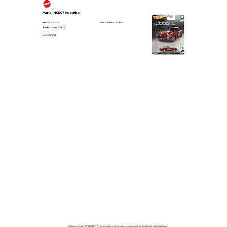 Hot Wheels Car Culture bil - flere varianter - assorteret
