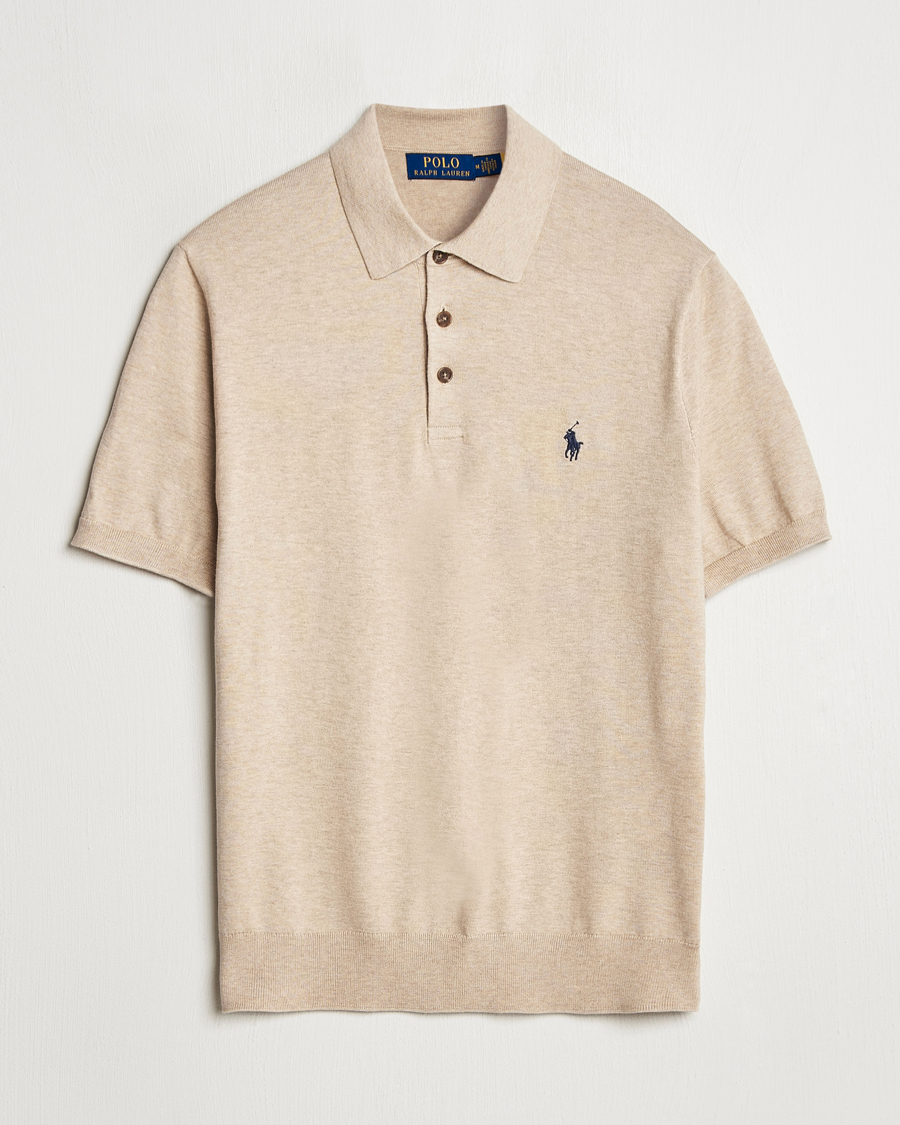 Polo Ralph Lauren Cotton Knitted Polo Dune Melange