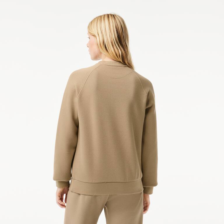 Sweatshirt Jogger à col rond double face piqué Sweatshirts - Beige - Lacoste - Femme