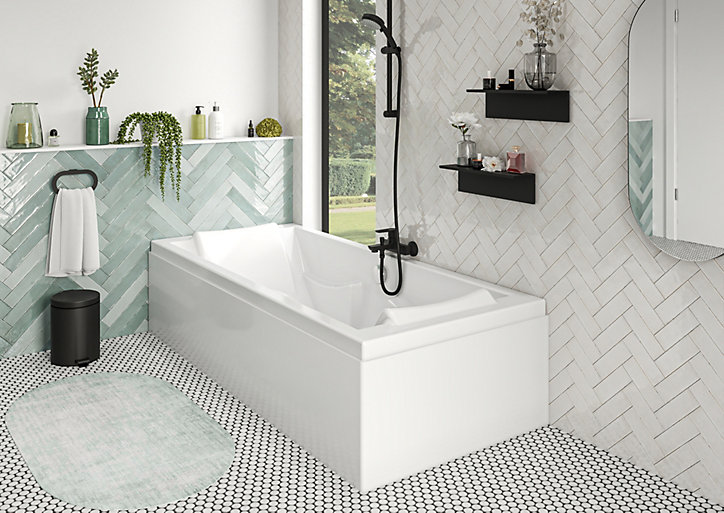 Baignoire double 190x90 cm Lodge Duo en Puretex blanc Allibert