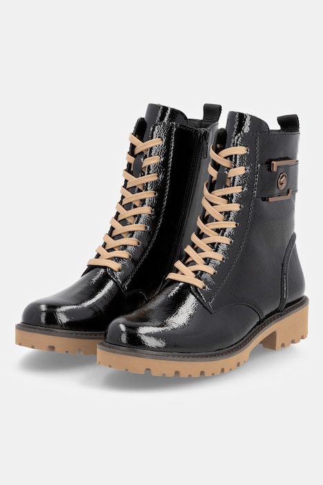 Remonte Lackleder-Boots, Wechselfußbett, Weite G