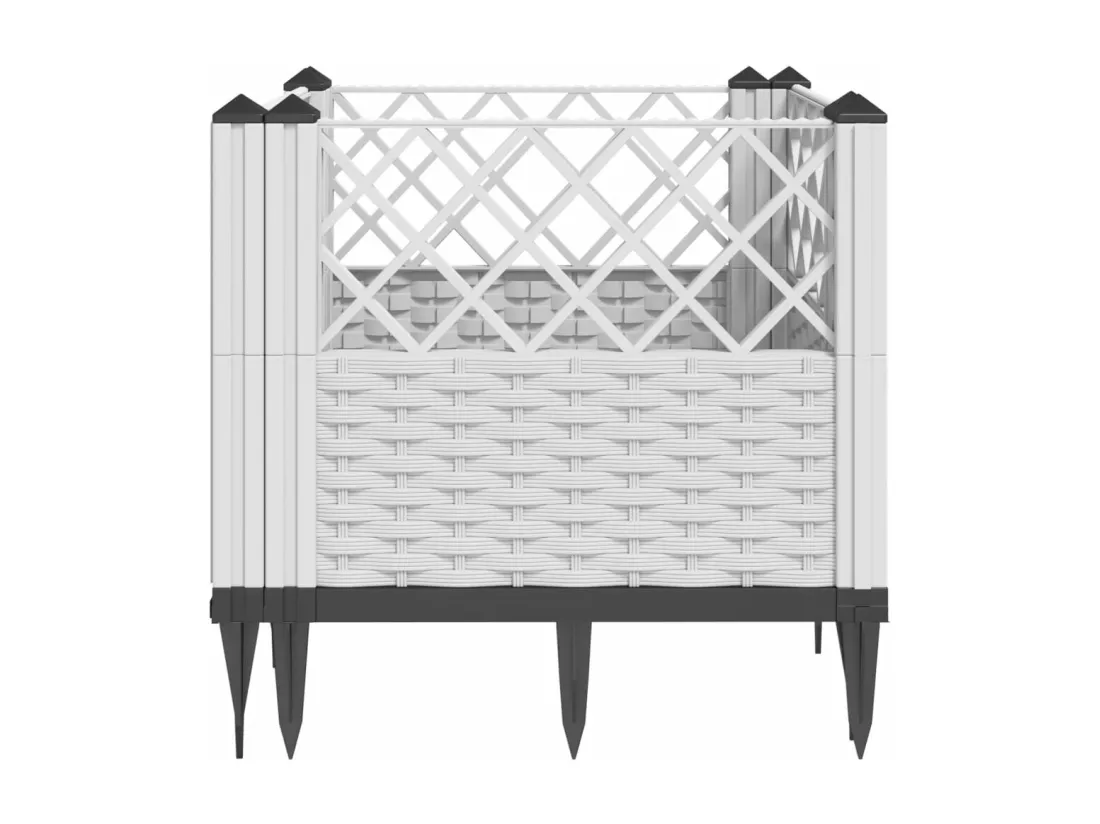 Jardinière bac lit surélevé blanche 43 x 5 x 43 cm 02_0038201