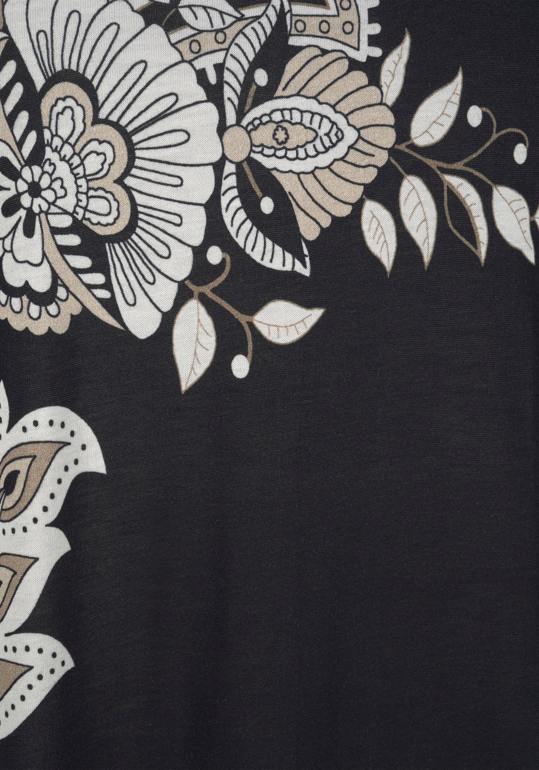 LASCANA Longshirt , mit Cut-outs an den Schultern, Alloverprint, Shirtkleid, schulterfrei