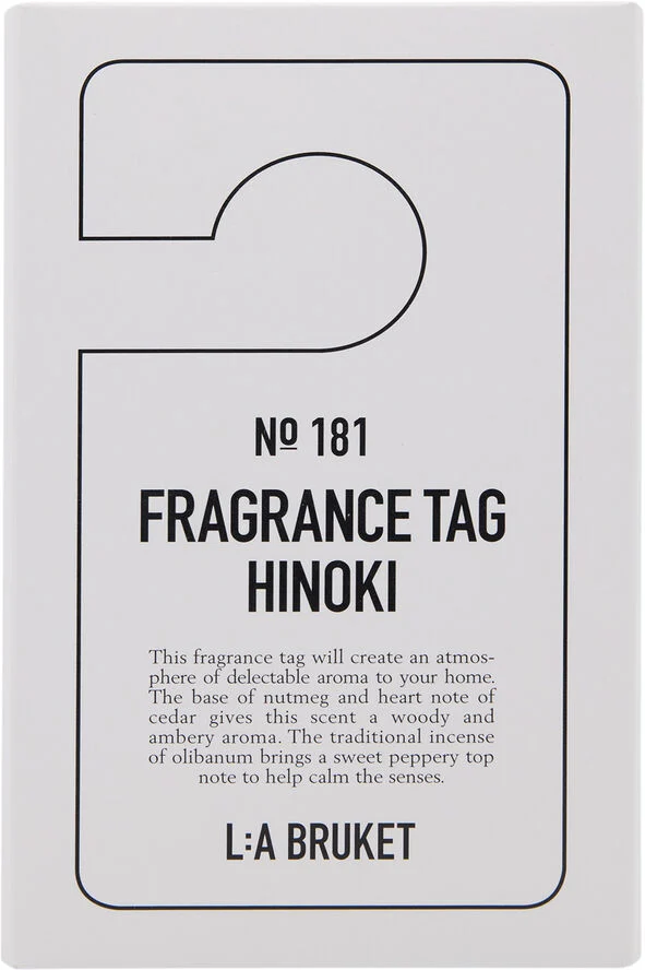 L:a Bruket Fragrance Tag Hinoki