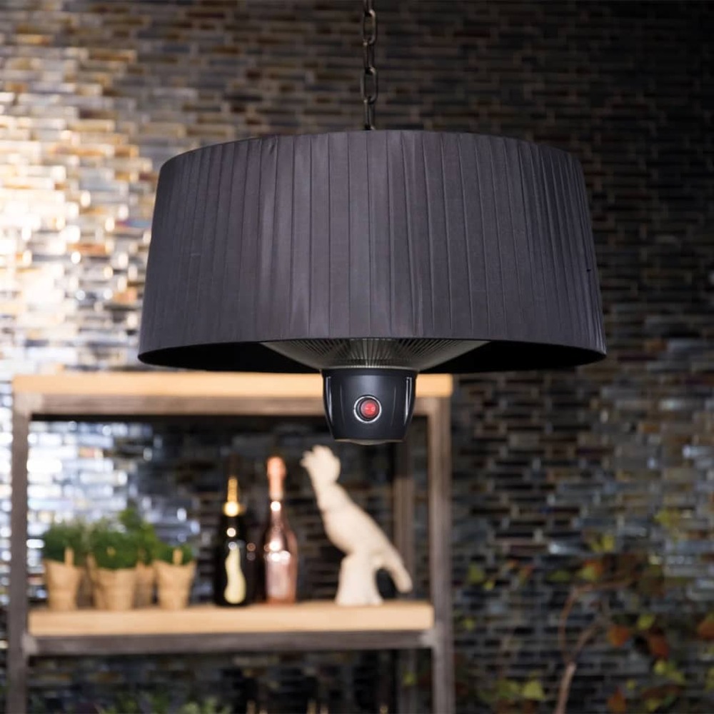 Chauffage suspendu artix compact 1500w halogène noir artix c-hb