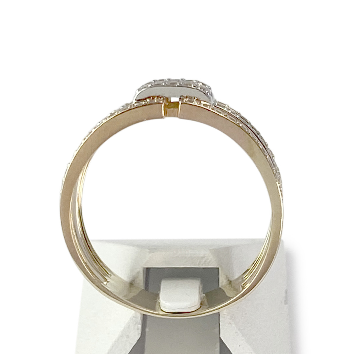 Bague d'occasion or 375 3 tons zirconias
