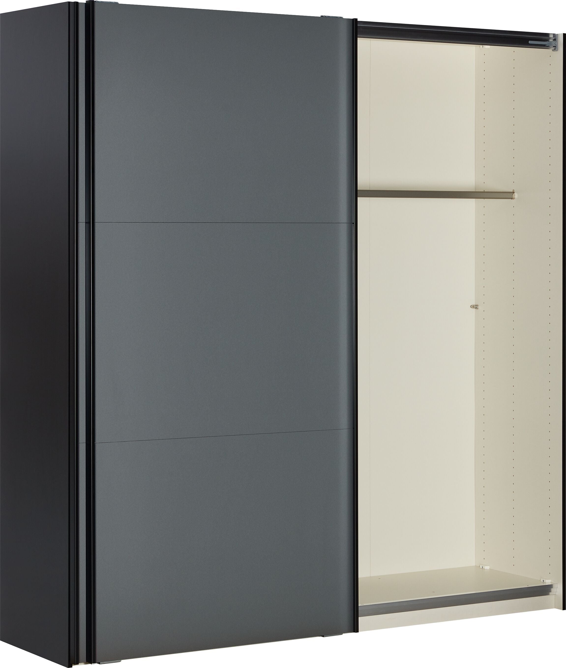 MODUL Schwebetürenschrank - Anthrazit / B: 202.0 cm x T: 65.0 cm x H: 220.0 cm